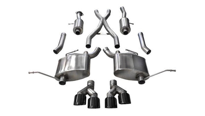 Corsa 2014-2021 Jeep Grand Cherokee Summit Edition Black 2.5in Dual Rear Exit Cat-Back Exhaust-Catback-CORSA Performance