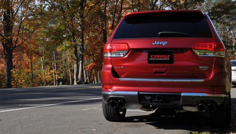 Corsa 2014-2021 Jeep Grand Cherokee Summit Edition Black 2.5in Dual Rear Exit Cat-Back Exhaust-Catback-CORSA Performance