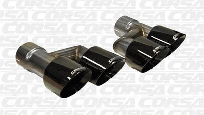 Corsa 2015-2017 Ford Mustang GT 5.0 Black Quad Tips Kit-Tips-CORSA Performance