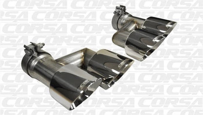 Corsa 2015-2017 Ford Mustang GT 5.0 Polish Quad Tips Kit-Tips-CORSA Performance