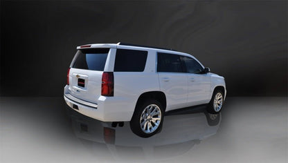 Corsa 2015-2020 Chevy Tahoe/GMC Yukon Cat-Back Exhaust Sport 3in Single Side Twin Black 4in Tips-Catback-CORSA Performance
