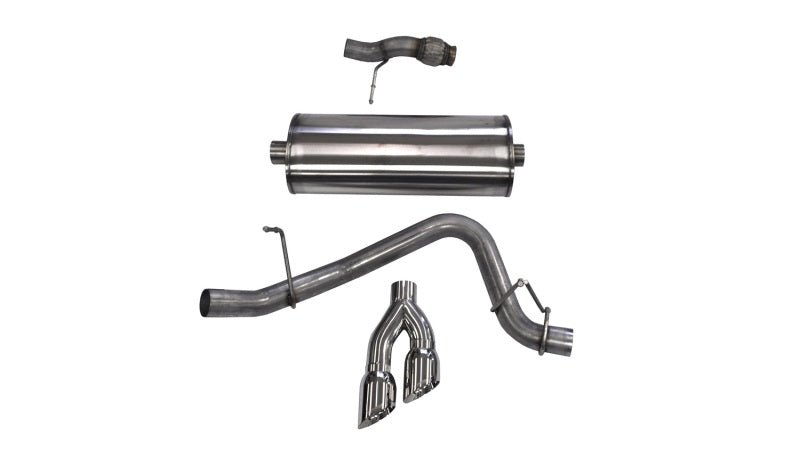 Corsa 2015-2020 Chevy Tahoe/GMC Yukon Cat-Back Exhaust Sport 3in Single Side Twin Polished 4in Tips-Catback-CORSA Performance