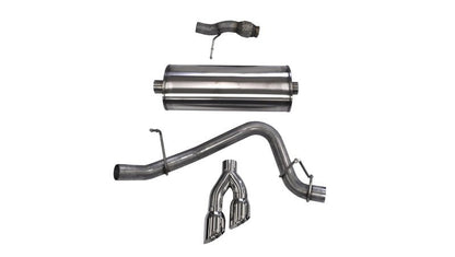 Corsa 2015-2020 Chevy Tahoe/GMC Yukon Cat-Back Exhaust Sport 3in Single Side Twin Polished 4in Tips-Catback-CORSA Performance
