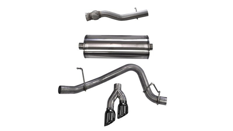 Corsa 2015-2020 GMC Yukon Denali XL 6.2L V8 3in Cat-Back Single Side Exit Twin 4in Black Tips-Catback-CORSA Performance