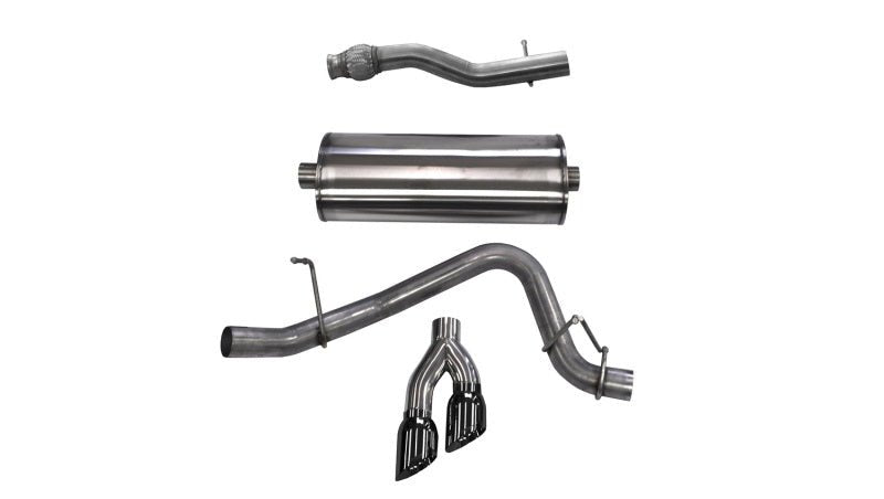 Corsa 2015-2020 GMC Yukon XL 1500 5.3L V8 3in Cat-Back Single Side Exit Twin 4in Black Tips-Catback-CORSA Performance