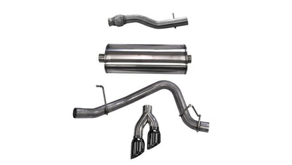 Corsa 2015-2020 GMC Yukon XL 1500 5.3L V8 3in Cat-Back Single Side Exit Twin 4in Black Tips-Catback-CORSA Performance