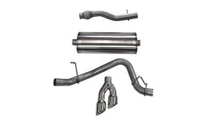 Corsa 2015-2020 GMC Yukon XL 1500 5.3L V8 3in Cat-Back Single Side Exit Twin 4in Polished Tips-Catback-CORSA Performance