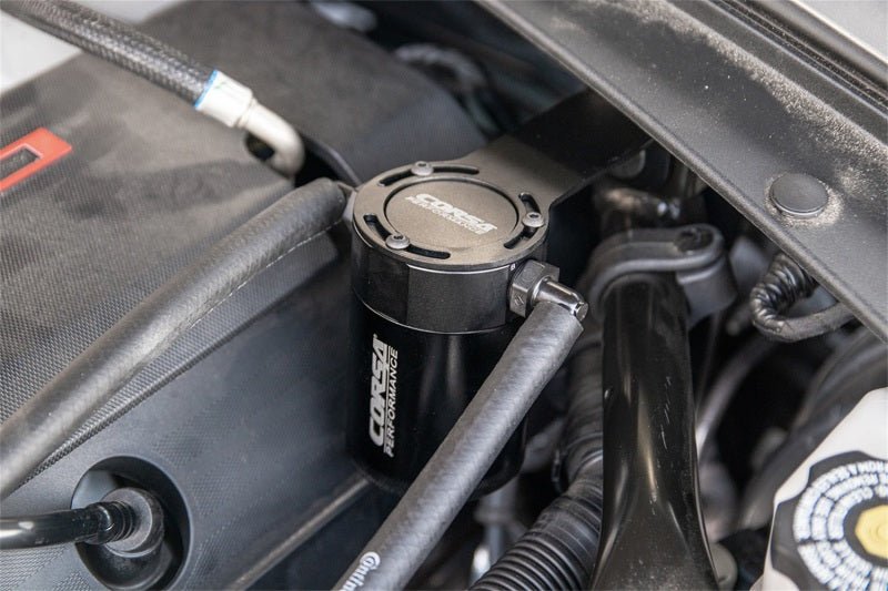 Corsa 2016-2023 Chevrolet Camaro SS Coupe 6.2L V8 (RWD) Aluminum Oil Catch Can w/Mounting Bracke-Oil Catch Cans-CORSA Performance