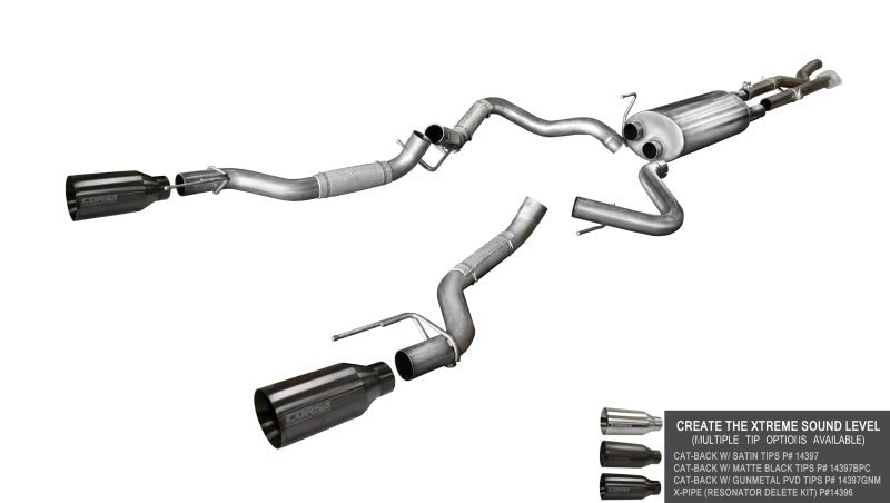 Corsa 2017-2020 Ford F-150 Raptor 3.5L V6 Super Cab / Super Crew Cab 3.0in Muffler Upgrade Kit-Muffler-CORSA Performance