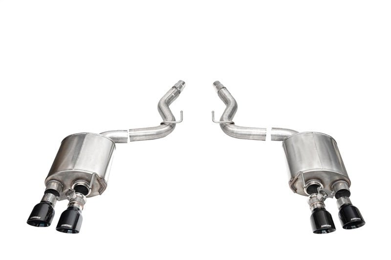Corsa 24+ Ford Mustang Dark Horse 5.0L 3in Dual Rear Axle - Back w/Twin 4.5in Black PVD Slash Tips Axle Back