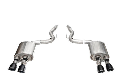Corsa 24+ Ford Mustang Dark Horse 5.0L 3in Dual Rear Axle - Back w/Twin 4.5in Black PVD Slash Tips Axle Back