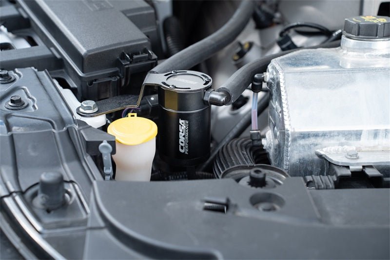Corsa Performance 2015-2017 Ford Mustang 3 oz. Aluminum Oil Catch Can W/ Mounting Bracket-Oil Catch Cans-CORSA Performance
