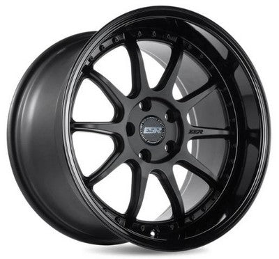 ESR Wheels CS12 Matte Black Gloss Black Lip 19x9.5 +35 5x112mm 66.6mm