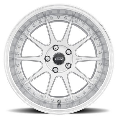 ESR Wheels CS12 Hyper Silver Machine Lip 18x10.5 +22 Custom 72.6mm