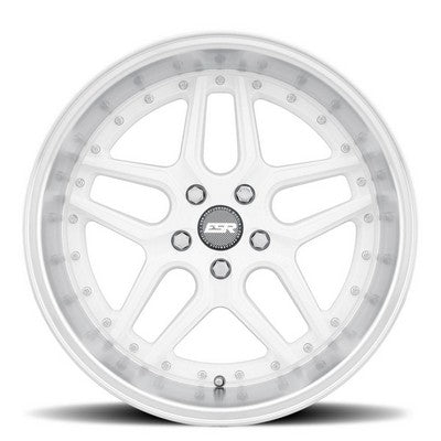 ESR Wheels CS15 Gloss White Machine Lip 18x9.5 +22 Custom 72.6mm