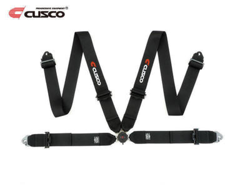 Cusco Universal 4 Point 3in Shoulder 3in Lap w/ Eyebolts (7/16-20UNF Thread) Racing Harness - Black-Seat Belts & Harnesses-Cusco