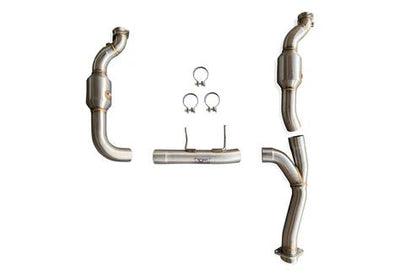 CV Fabrication 11 - 14 Ford F - 150 3.5L EcoBoost FF351114CDP - 1 Stainless Steel Catted Downpipes - Downpipes - CV Fabrication