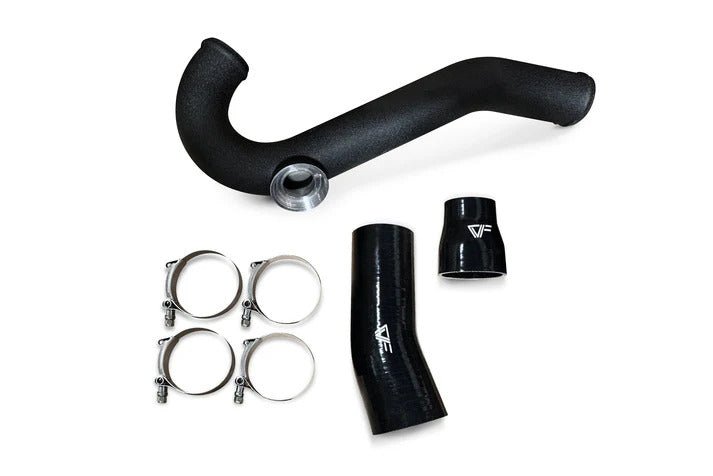 CV Fabrication 15 - 23 Ford Mustang EcoBoost ECOMUSCHGEB2/R Aluminum Intercooler Charge Pipe Kit with HKS Flange - Intercooler Pipe Kits - CV Fabrication