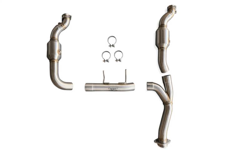 CV Fabrication 17 - 20 Ford F - 150 3.5L EcoBoost FF351720CDP - 1 Stainless Steel Catted Downpipes - Downpipes - CV Fabrication