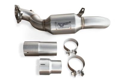 CV Fabrication 19 - 21 Ford Ranger 2.3L EcoBoost RFCDP - 1 3in Stainless Steel Catted Downpipe - Downpipes - CV Fabrication