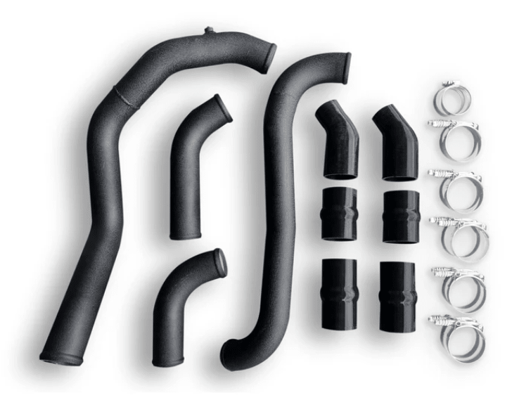 CV Fabrication CV Fab Hot Side Intercooler Piping for 21 - 25 Ford F - 150 & Raptor / 22 - 25 Ford Expedition 3.5L EcoBoost 100AIC - 14 Aluminum Intercooler Piping - Intercooler Pipe Kits - CV Fabrication