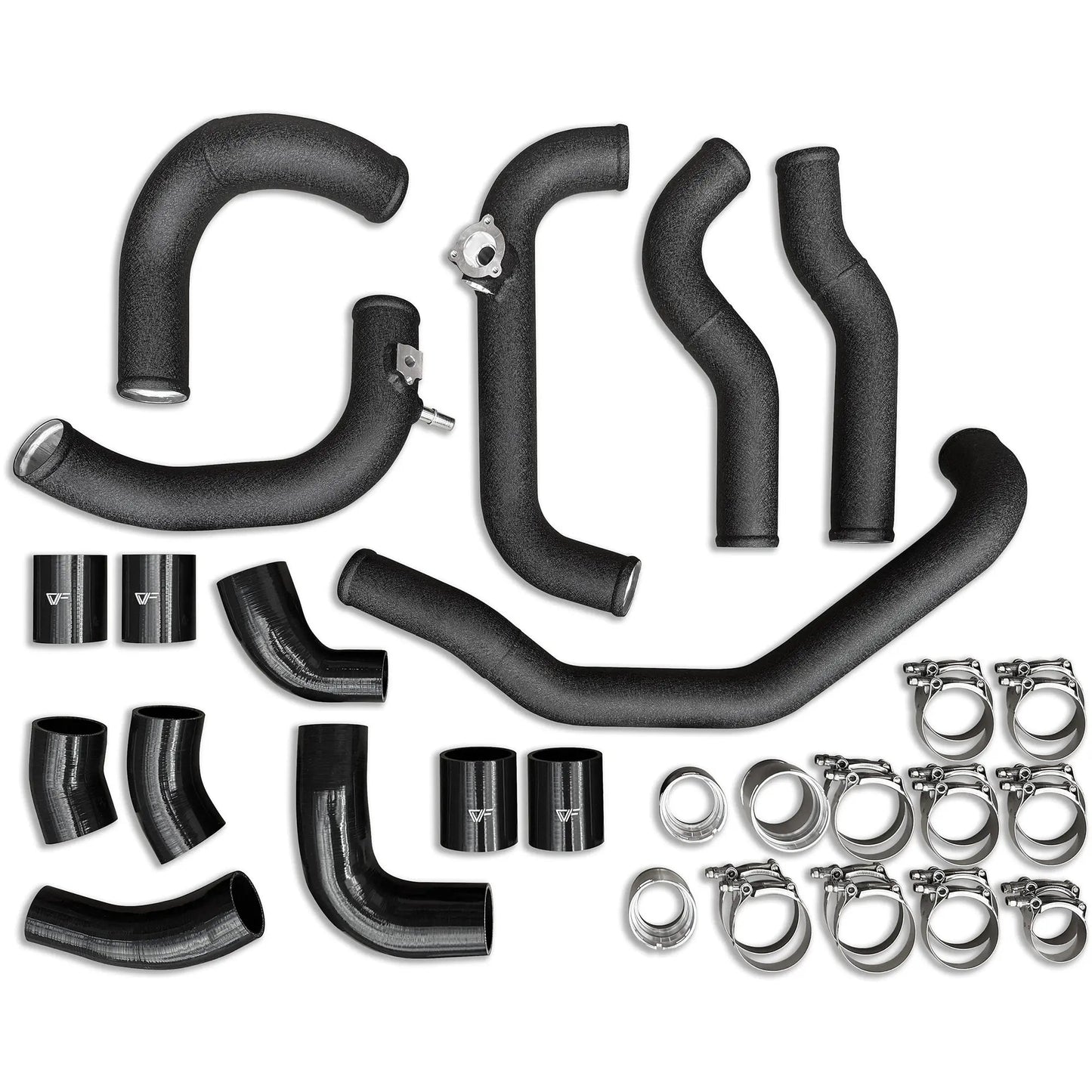 CV Fabrication CVF Aluminum Intercooler Hot - Side + Cold - Side Piping Kit for 22 - 25 Ford Bronco Raptor & 24 - 25 Ford Ranger Raptor 3.0L Ecoboost - Intercooler Pipe Kits - CV Fabrication