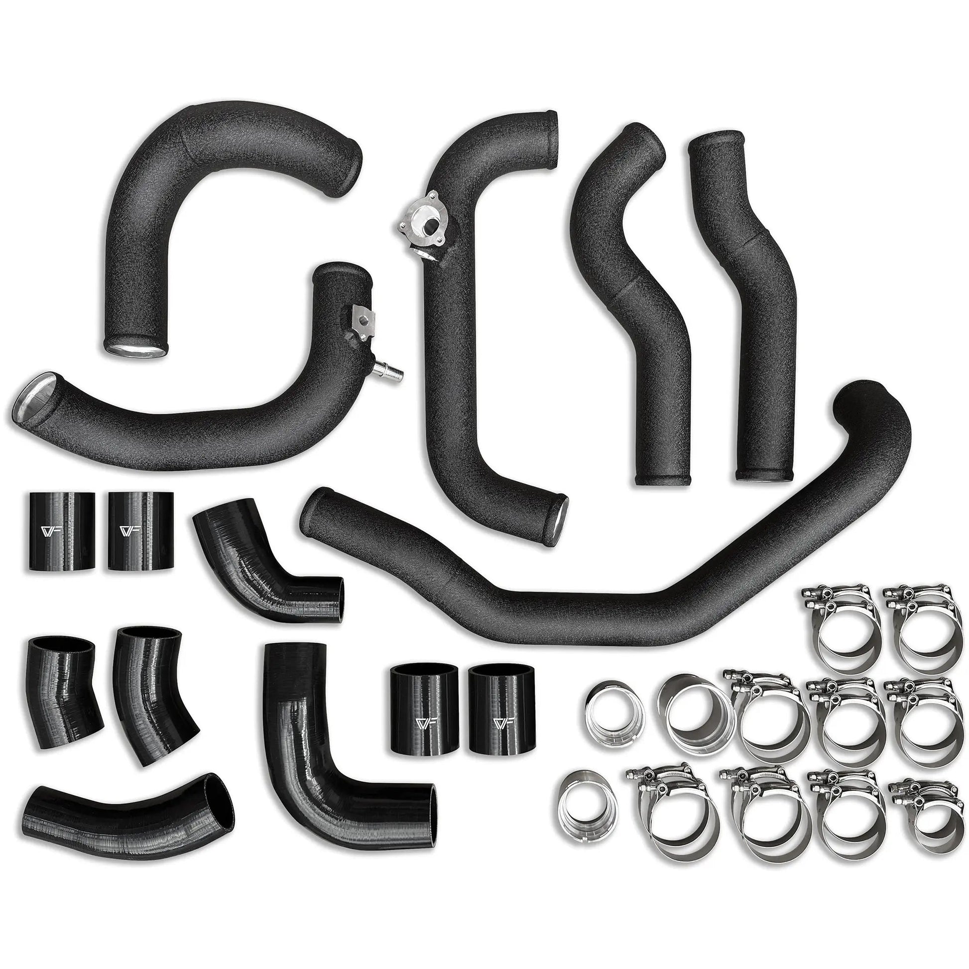 CV Fabrication CVF Aluminum Intercooler Hot - Side + Cold - Side Piping Kit for 22 - 25 Ford Bronco Raptor & 24 - 25 Ford Ranger Raptor 3.0L Ecoboost - Intercooler Pipe Kits - CV Fabrication