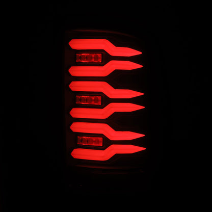 AlphaRex 07-13 GMC Sierra 1500/07-14 2500/3500HD (No Classic/Dually) Luxx-Series LED Tail Lights Blk