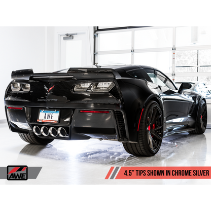 AWE Tuning 14-19 Chevy Corvette C7 Z06/ZR1 (w/o AFM) Touring Edition Axle-Back Exhaust w/Chrome Tips