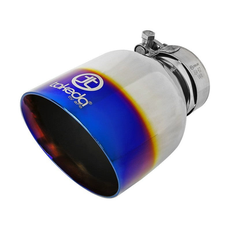 aFe Takeda 2-1/2in 304 SS Cat-Back Exhaust w/ Blue Flame Tips 14-18 Mazda 3 L4 2.0L/2.5L