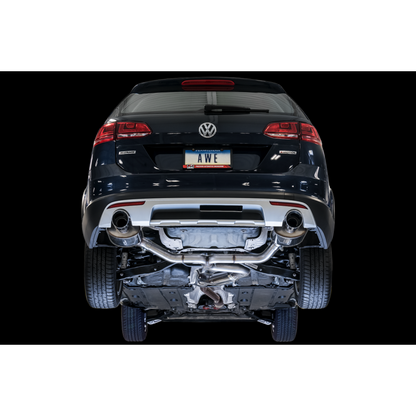 AWE Tuning VW MK7 Golf Alltrack/Sportwagen 4Motion Touring Edition Exhaust - Polished Silver Tips