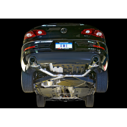 AWE Tuning VW CC Touring Edition Exhaust Dual Outlet - Diamond Black Tips
