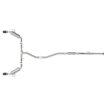 aFe Takeda 2.5in 304 SS Cat-Back Exhaust System w/CF Tips 2022+ Honda Civic L4-1.5L (t)