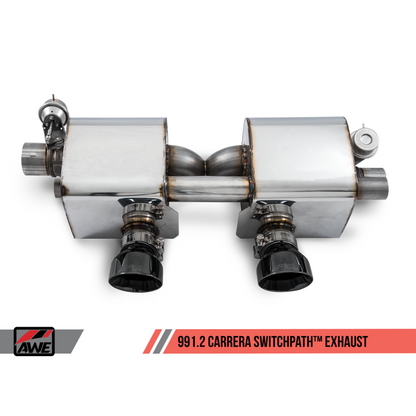 AWE Tuning Porsche 911 (991.2) Carrera / S SwitchPath Exhaust for PSE Cars - Diamond Black Tips