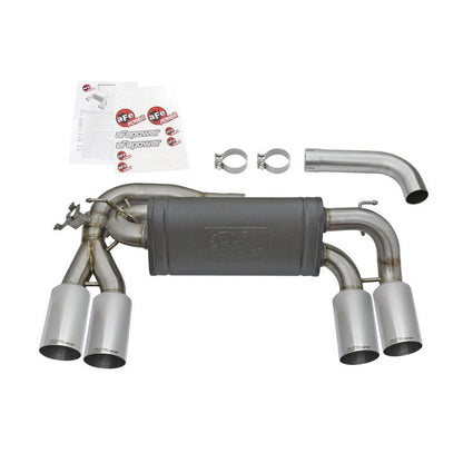 aFe MACHForce XP 3in - 2 1/2in Axle Back 304SS Exhaust w/ Polished Tips 16-17 BMW M2 (f87)