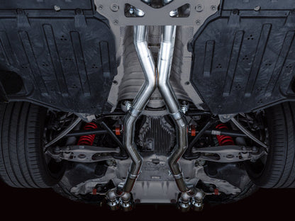 AWE Tuning Track Edition Cat-Back Exhaust for BMW G8X M3/M4 - Chrome Silver Tips