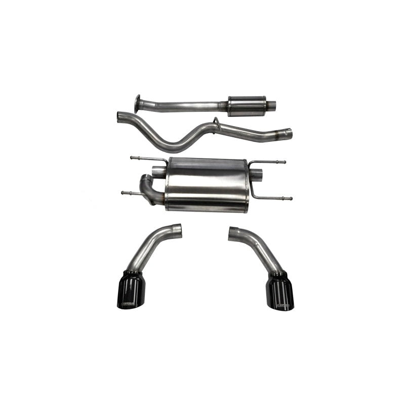 Corsa 12-14 Scion FRS / Subaru BRZ Black Tip Sport Cat-Back Exhaust