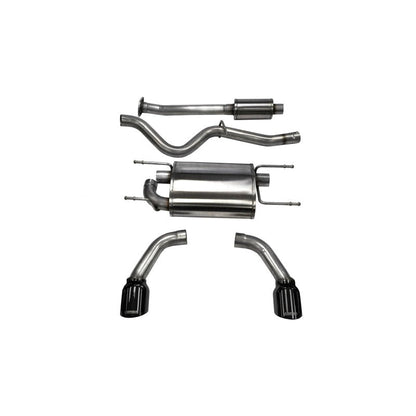 Corsa 12-14 Scion FRS / Subaru BRZ Black Tip Sport Cat-Back Exhaust
