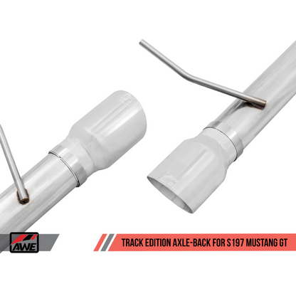 AWE Tuning S197 Mustang GT Axle-back Exhaust - Track Edition (Chrome Silver Tips)