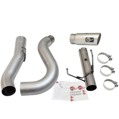 aFe MACHForce XP Exhaust Large Bore 5in DPF-Back SS 13-15 Dodge Trucks L6-6.7L (td) *Polish Tip