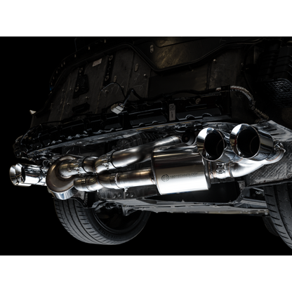 AWE Tuning 2020 Chevrolet Corvette (C8) Touring Edition Exhaust - Quad Chrome Silver Tips