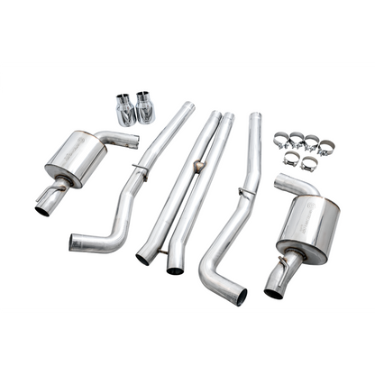 AWE Tuning 2015+ Dodge Charger 6.4L/6.2L SC Non-Resonated Touring Edition Exhaust - Silver Tips
