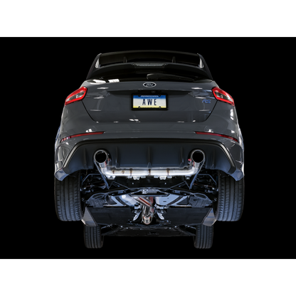 AWE Tuning Ford Focus RS Track Edition Cat-back Exhaust - Chrome Silver Tips