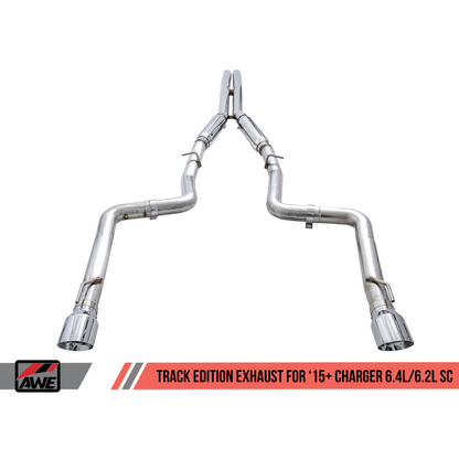 AWE Tuning 2015+ Dodge Charger 6.4L/6.2L Supercharged Track Edition Exhaust - Chrome Silver Tips