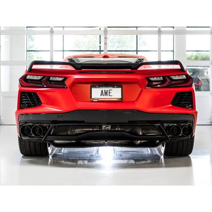 AWE Tuning 2020 Chevrolet Corvette (C8) Track Edition Exhaust - Quad Diamond Black Tips