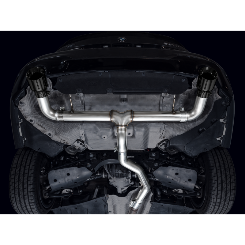 AWE 19-23 BMW 330i / 21-23 BMW 430i Base G2X Track Edition Axle Back Exhaust - Diamond Black