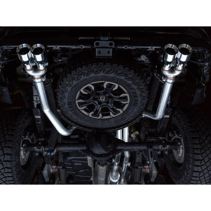 AWE Tuning 22-23 GMC Sierra 1500 AT4X 6.2L 0FG Catback Split Dual (Flat Bumper) - Chrome Silver Tips