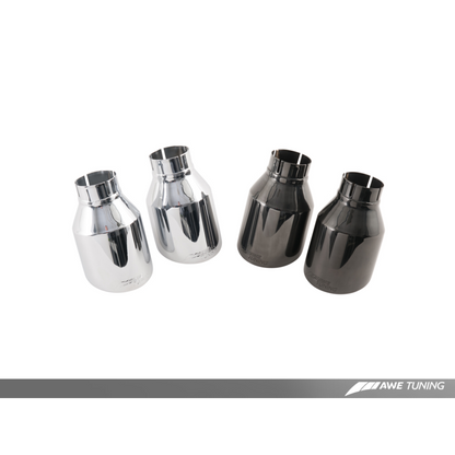 AWE Tuning BMW F3X 335i/435i Touring Edition Axle-Back Exhaust - Chrome Silver Tips (102mm)