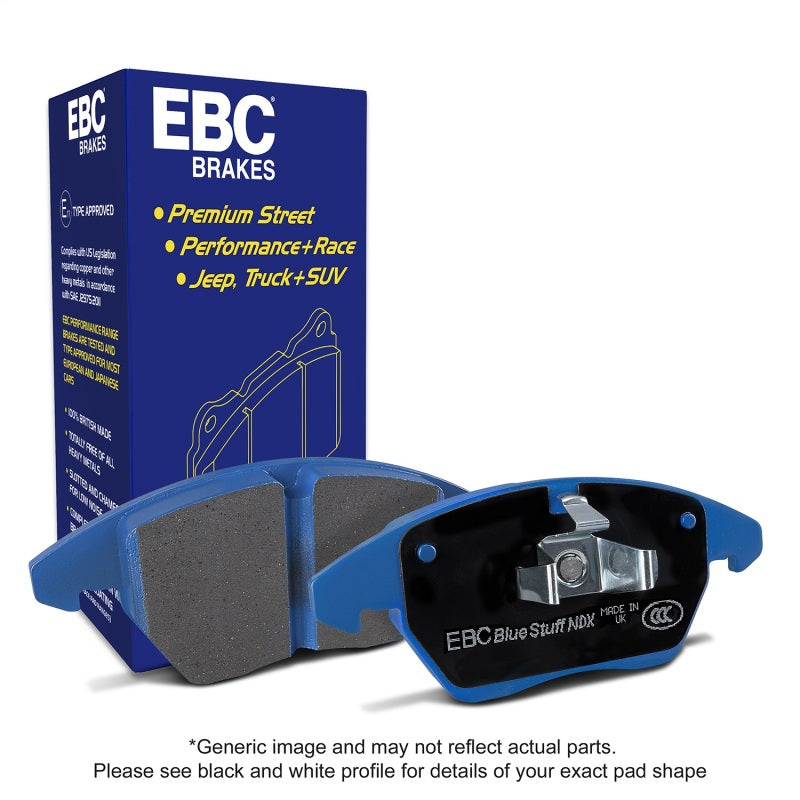 EBC 12-16 Porsche Boxster 2.7L (Cast Iron Rotors Only) Bluestuff Front Brake Pads