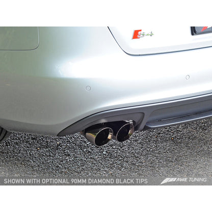 AWE Tuning Audi B8 / B8.5 S4 3.0T Track Edition Exhaust - Diamond Black Tips (90mm)